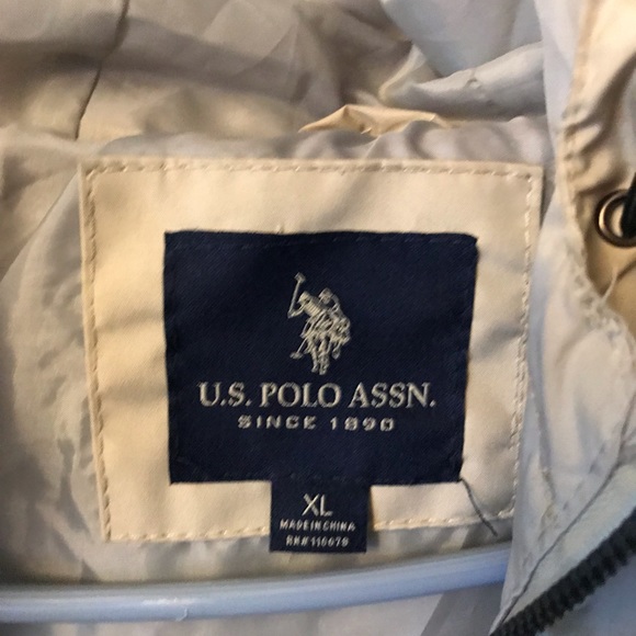 Tan with blue trim windbreaker - Picture 3 of 3